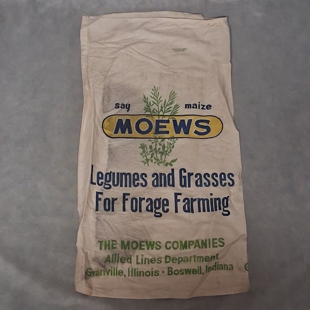 Moews Seed Sack Double Sided Graphics Legumes and Grasses For Forage Farming #4